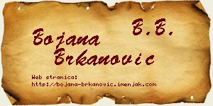 Bojana Brkanović vizit kartica